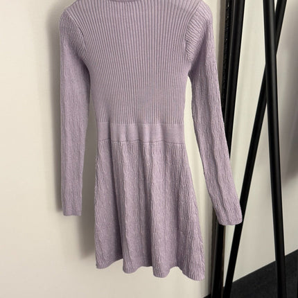 CHANEL 25S LONG-SLEEVE KNIT DRESS 334