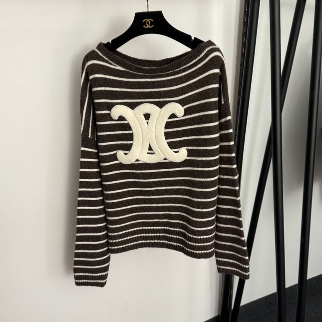 CELINE 25S SWEATER AND WIDE-LEG PANTS SET 0111