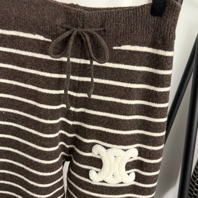 CELINE 25S SWEATER AND WIDE-LEG PANTS SET 0111