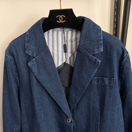PRADA 25S LONG‑SLEEVE DENIM JACKET 234