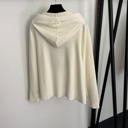 MAX MARA 25S HOODED LONG-SLEEVE KNIT SWEATSHIR 048