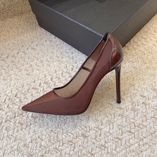 NORMA PUMPS IN CHESTNUT MESH