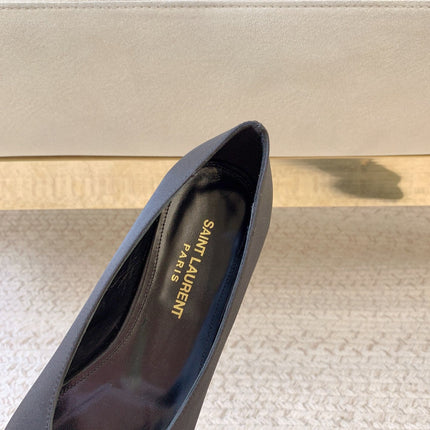 BABYLONE BALLET FLAT IN BLACK SATIN