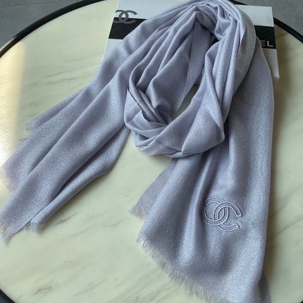SCARF 210 CM IN PASTEL PURPLE CASHMERE  402209
