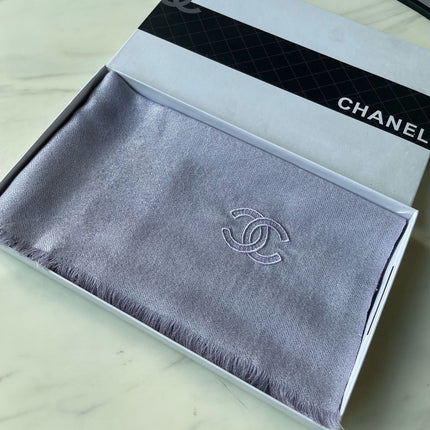 SCARF 210 CM IN PASTEL PURPLE CASHMERE  402209