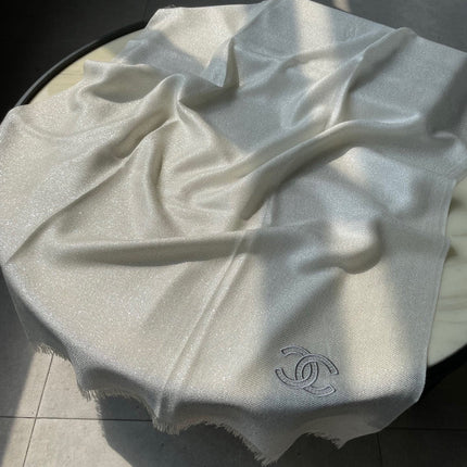 SCARF 210 CM IN IVORY WHITE CASHMERE  402210