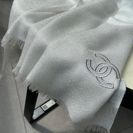 SCARF 210 CM IN IVORY WHITE CASHMERE  402210