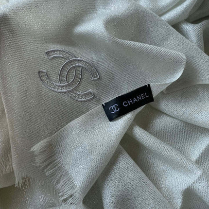 SCARF 210 CM IN IVORY WHITE CASHMERE  402210