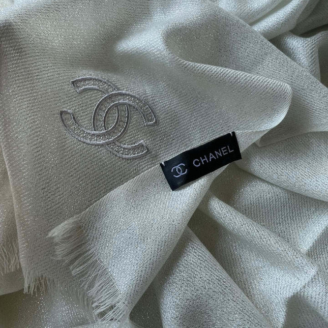 SCARF 210 CM IN IVORY WHITE CASHMERE  402210