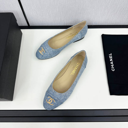cc ballet flat light blue denim 166814