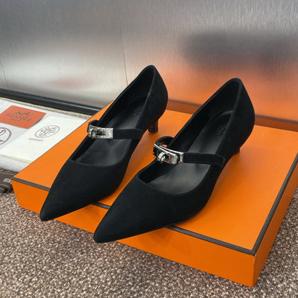 KIARA 40 MM PUMP IN BLACK SUEDE