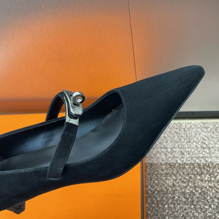 KIARA 40 MM PUMP IN BLACK SUEDE