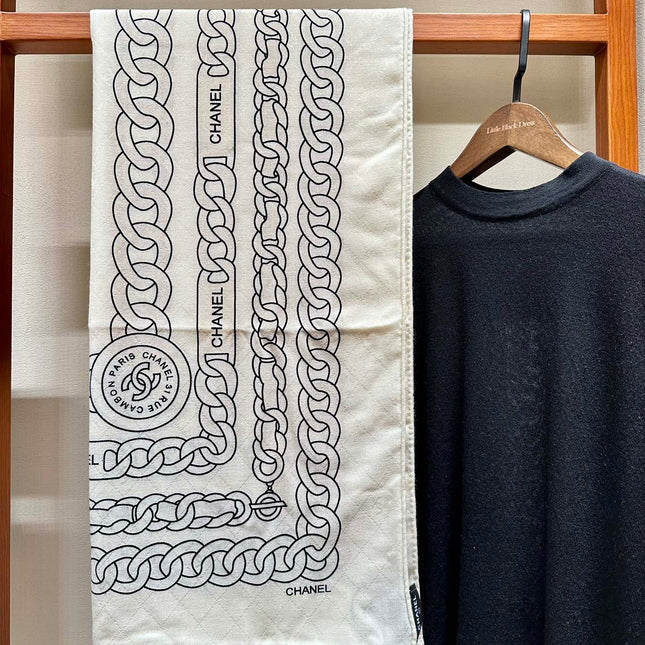 SQUARE SCARF 140 CM IN WHITE MIX GOLD SILK 403988