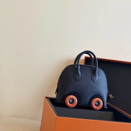 MINI BODIE ON WHEELS 20 IN BLACK EPSOM LEATHER