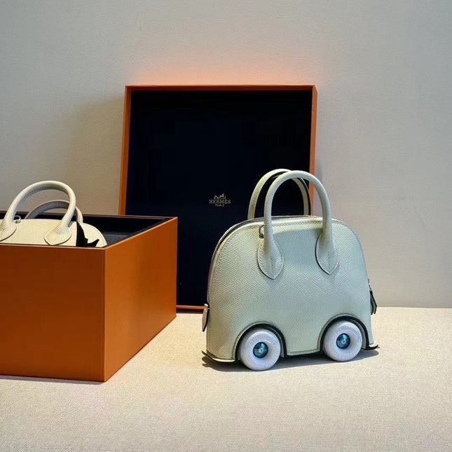 MINI BODIE ON WHEELS 20 IN WHITE EPSOM LEATHER