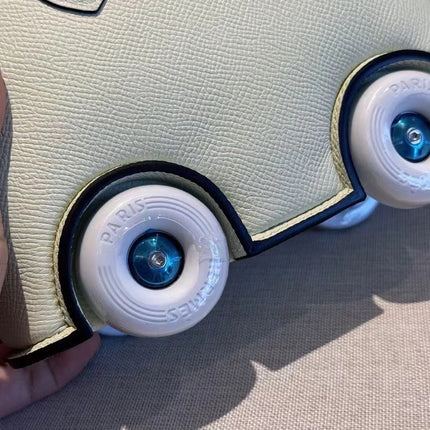 MINI BODIE ON WHEELS 20 IN WHITE EPSOM LEATHER