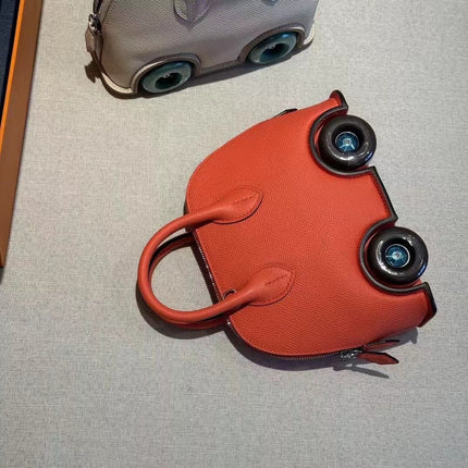 MINI BODIE ON WHEELS 20 IN RED ORANGE EPSOM LEATHER