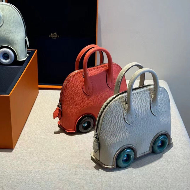 MINI BODIE ON WHEELS 20 IN RED ORANGE EPSOM LEATHER