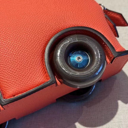 MINI BODIE ON WHEELS 20 IN RED ORANGE EPSOM LEATHER