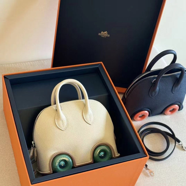 MINI BODIE ON WHEELS 20 IN BEIGE CREAM EPSOM LEATHER