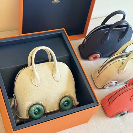 MINI BODIE ON WHEELS 20 IN BEIGE CREAM EPSOM LEATHER