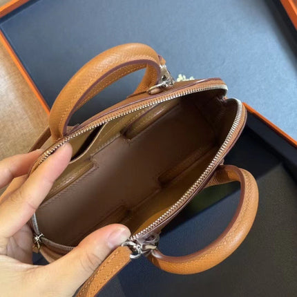 MINI BODIE ON WHEELS 20 IN BRONZE BROWN EPSOM LEATHER