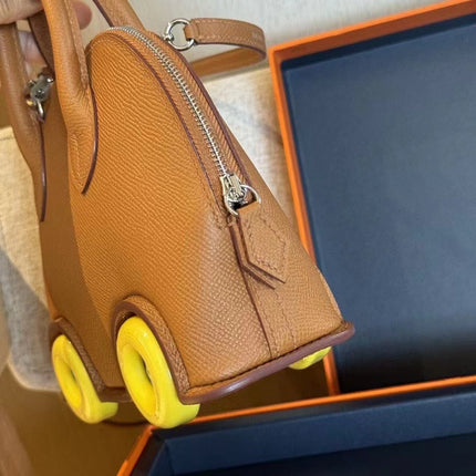 MINI BODIE ON WHEELS 20 IN BRONZE BROWN EPSOM LEATHER