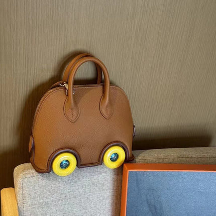 MINI BODIE ON WHEELS 20 IN BRONZE BROWN EPSOM LEATHER