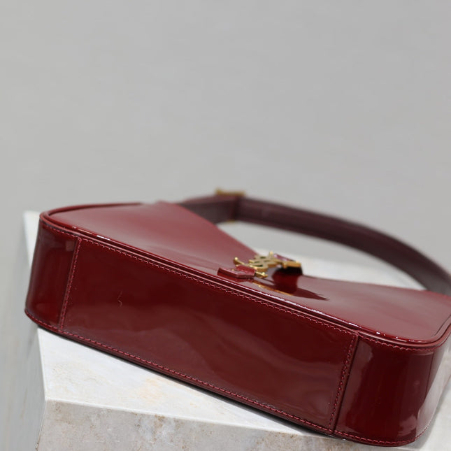 YSL SHOULDER BAG 25 IN RED CALFSKIN GOLD HARDWARE