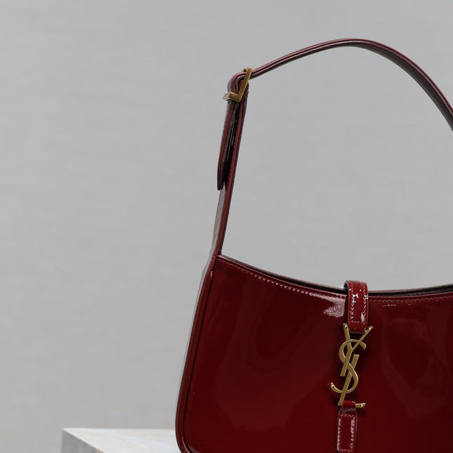 YSL SHOULDER BAG 25 IN RED CALFSKIN GOLD HARDWARE