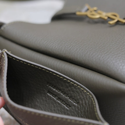 YSL 25S LE 5 À 7 BAG 16 IN LIGHT MUSK GRAINED CALFSKIN GOLD HARDWRE