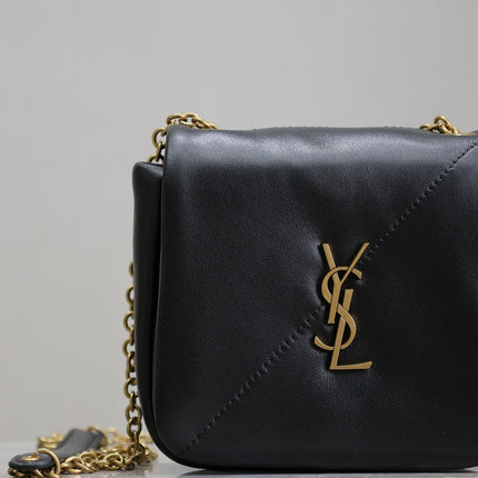 YSL 25S JAMIE CUBE 16 IN BLACK CALFSKIN