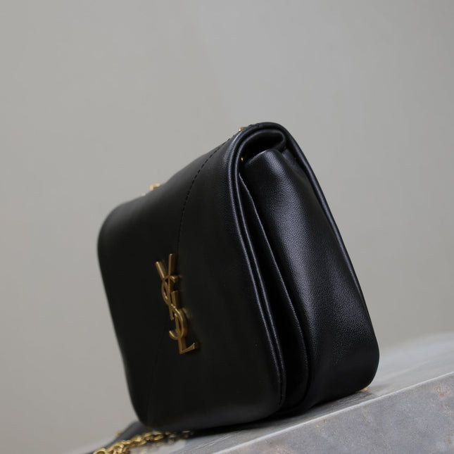 YSL 25S JAMIE CUBE 16 IN BLACK CALFSKIN