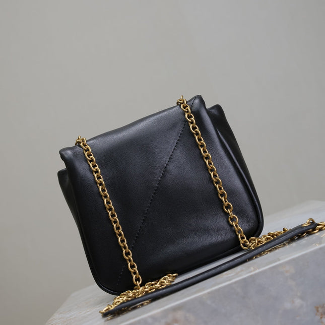 YSL 25S JAMIE CUBE 16 IN BLACK CALFSKIN