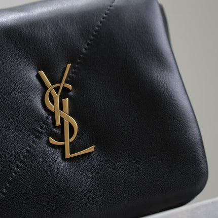 YSL 25S JAMIE CUBE 16 IN BLACK CALFSKIN