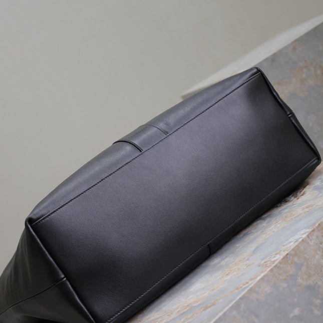 TOTE BAG 50 IN BLACK CALFSKIN