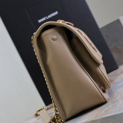 NIKI MEDIUM 28 IN LIGHT BROWN LAMBSKIN GOLD CHAIN