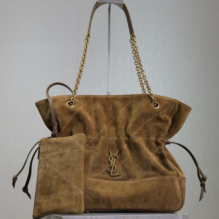 JAMIE MEDIUM POCHON 27 IN DULL BROWN SUEDE COPPER HARDWARE