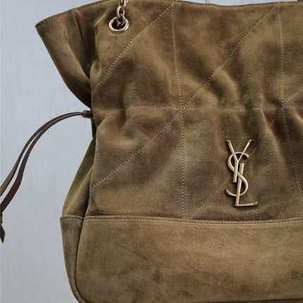 JAMIE MEDIUM POCHON 27 IN DULL BROWN SUEDE COPPER HARDWARE