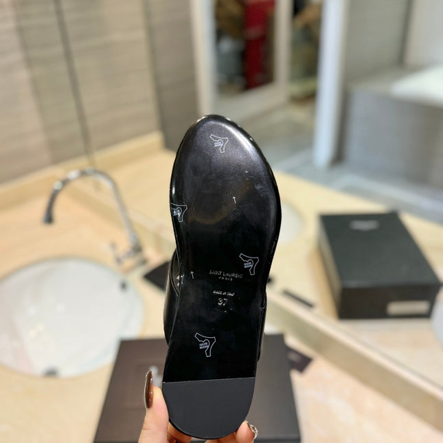 SL KOUROS THONG SANDALS BLACK CALFSKIN