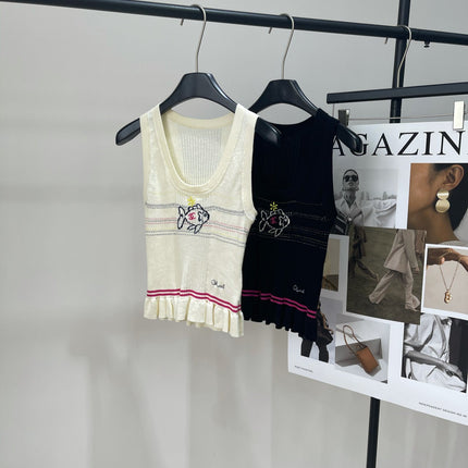 CHANEL SLEEVELESS KNIT TOP 273202