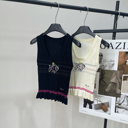 CHANEL SLEEVELESS KNIT TOP 273202