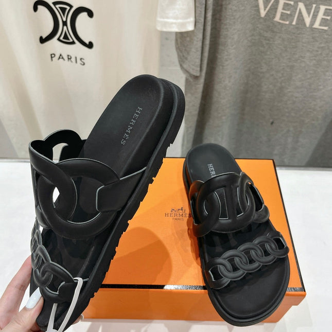 EXTRA SANDAL BLACK CALFSKIN