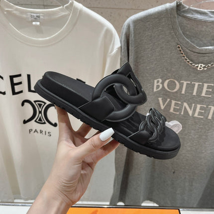 EXTRA SANDAL BLACK CALFSKIN