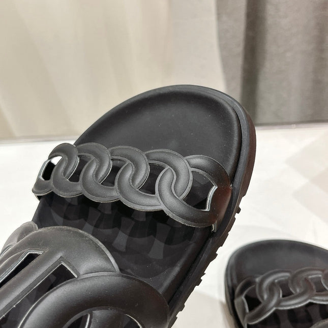EXTRA SANDAL BLACK CALFSKIN