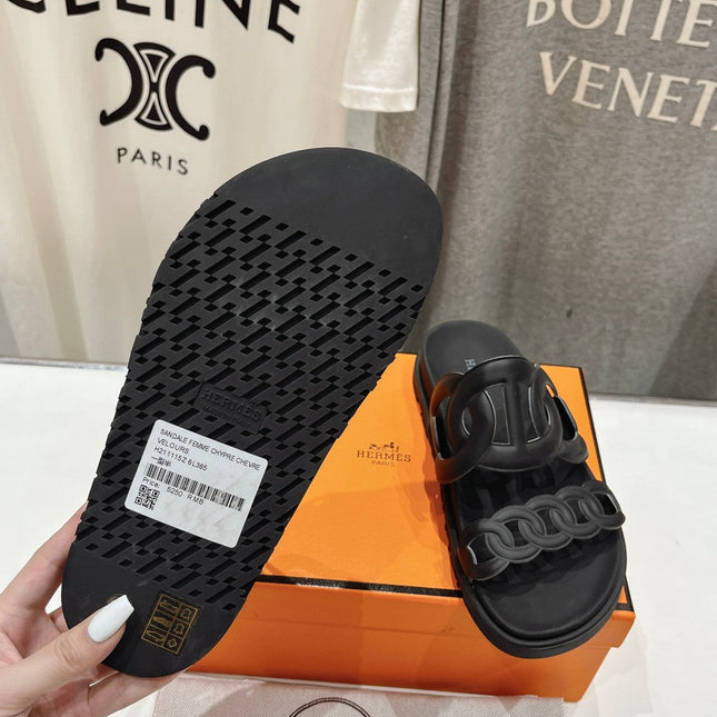 EXTRA SANDAL BLACK CALFSKIN