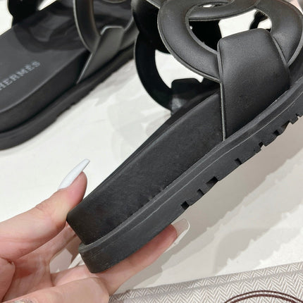 EXTRA SANDAL BLACK CALFSKIN