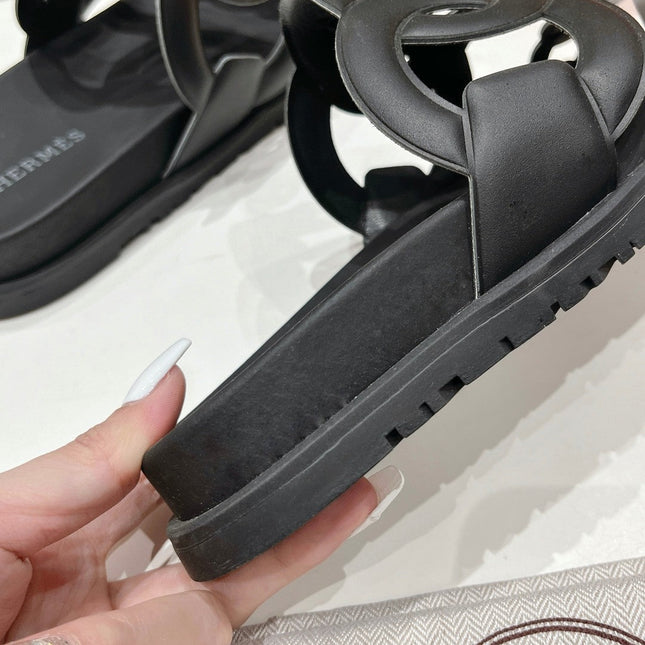 EXTRA SANDAL BLACK CALFSKIN