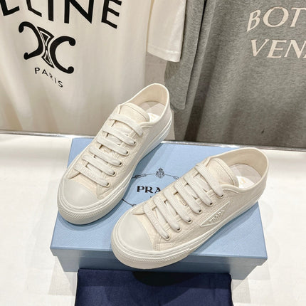 PRA PRINTED COTTON SNEAKERS WHITE CANVAS