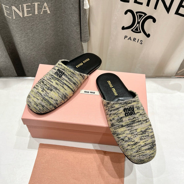 KNITTED MULES IN MULTICOLOR WOOL